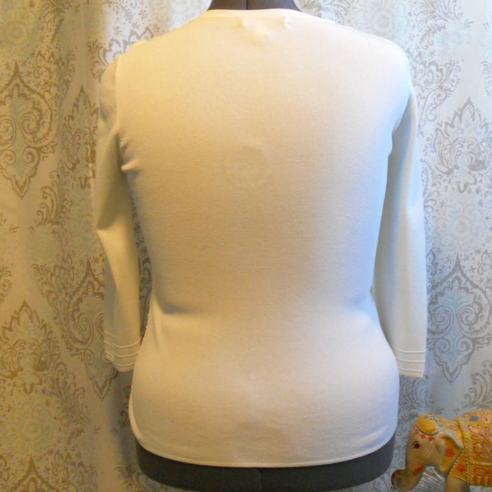 Cable & Gauge XL White L/S Faux Twinset Layered Look - Picture 3 of 5